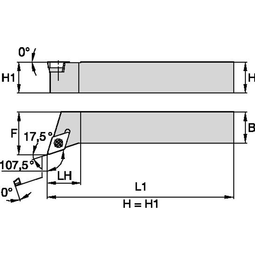SDHCR2020K11 S Clamping Holder W20, 0MM L125
