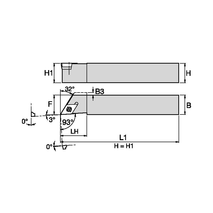 SDJCRF1010M07Q S Clamping Holder W10, 0MM L150