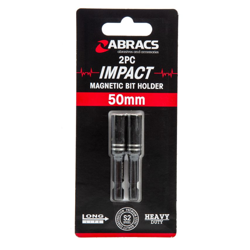 SDMBH2 Impact Magnetic Bit Holders 50mm, Pack of 2