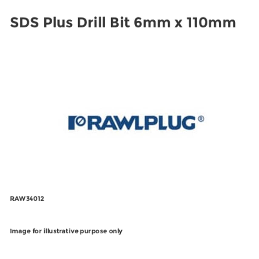SDS Plus Drill Bit 6mm x 110mm