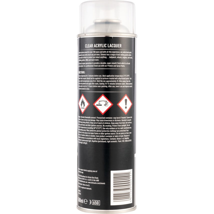 SIMP22D Acrylic Lacquer Aerosol 500ML