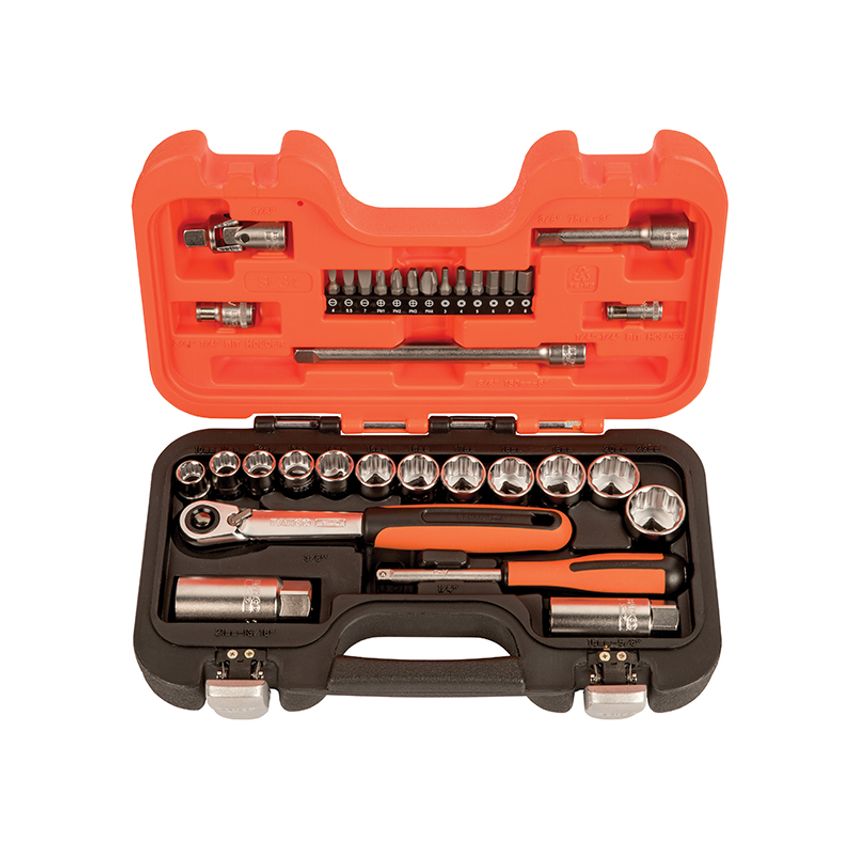 SL34 3/8in Drive Socket & Mech Set, 34 Piece BAHSL34
