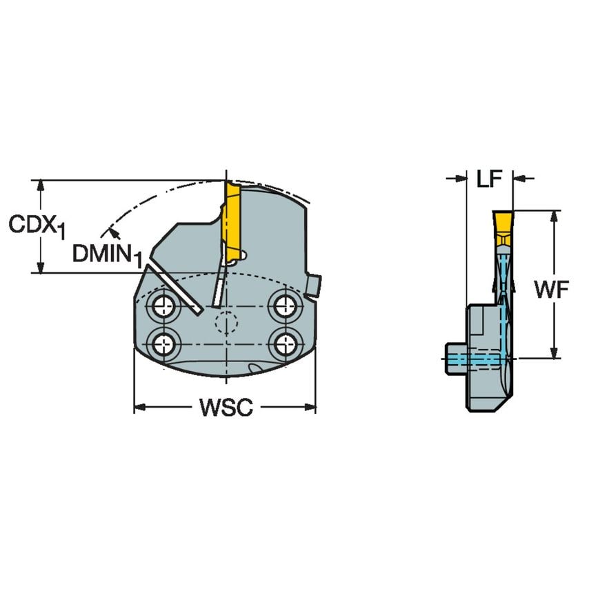 SL70-L123G15A-HP CoroCut Head for Profiling