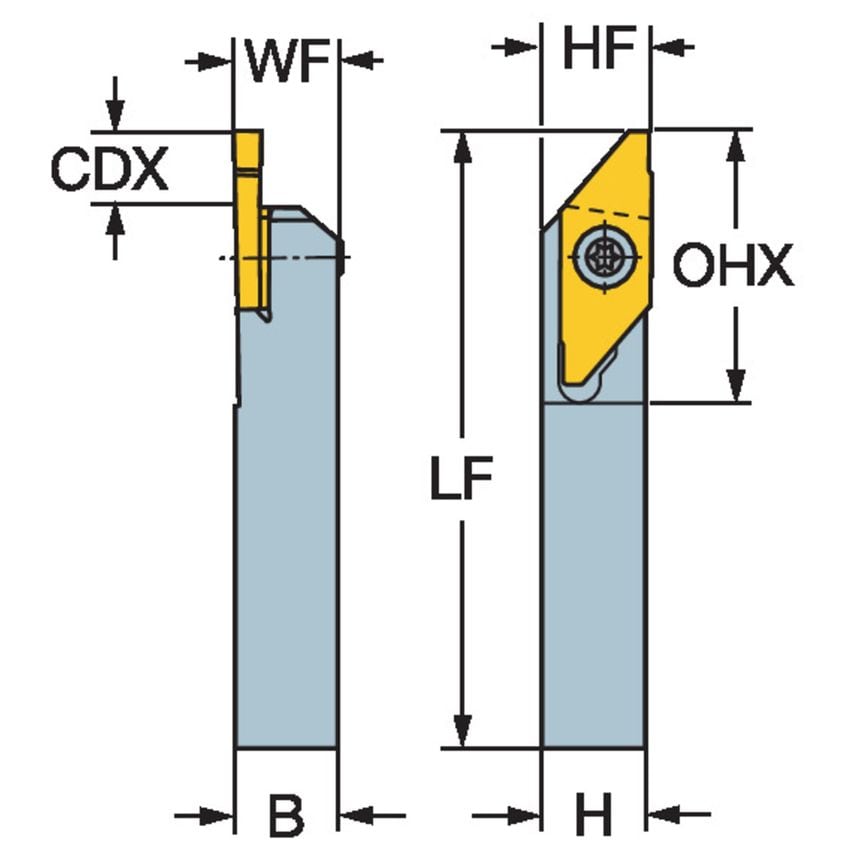 SMALR 1212K 3 CoroCut Shank Tool