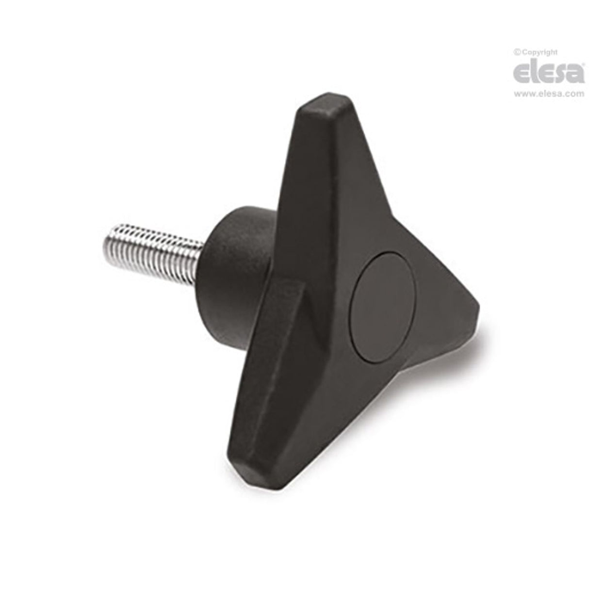 SOFT Three-arm knob-VB.839/100 p-M12x40-SOFT-C9 Black