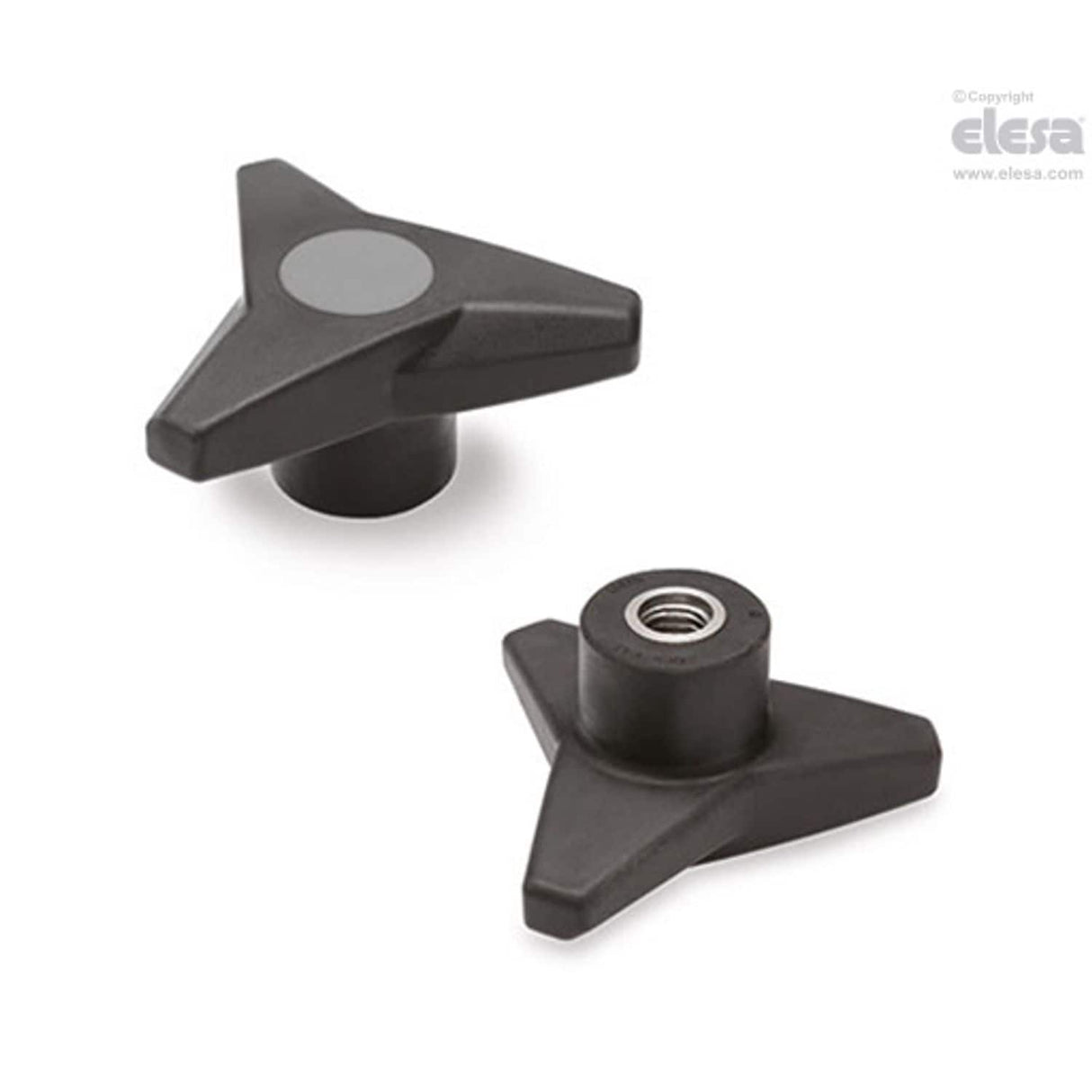 SOFT Three-arm knob-VB.839/63 SST-M8-SOFT-C3 Grey