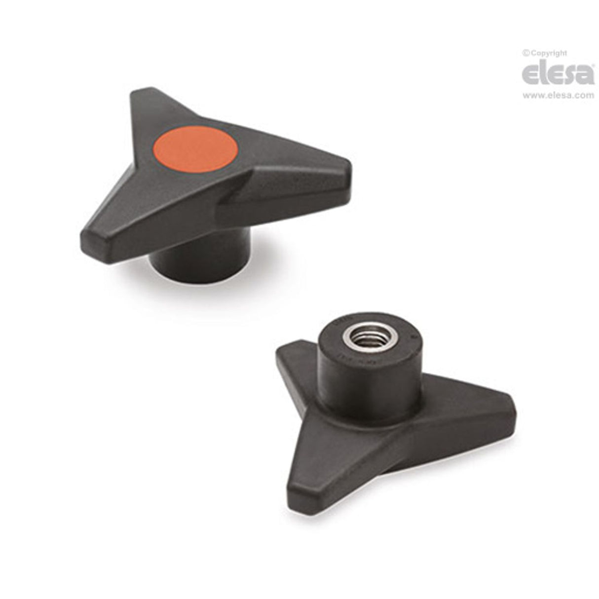 SOFT Three-arm knob-VB.839/80 SST-M10-SOFT-C2 Orange