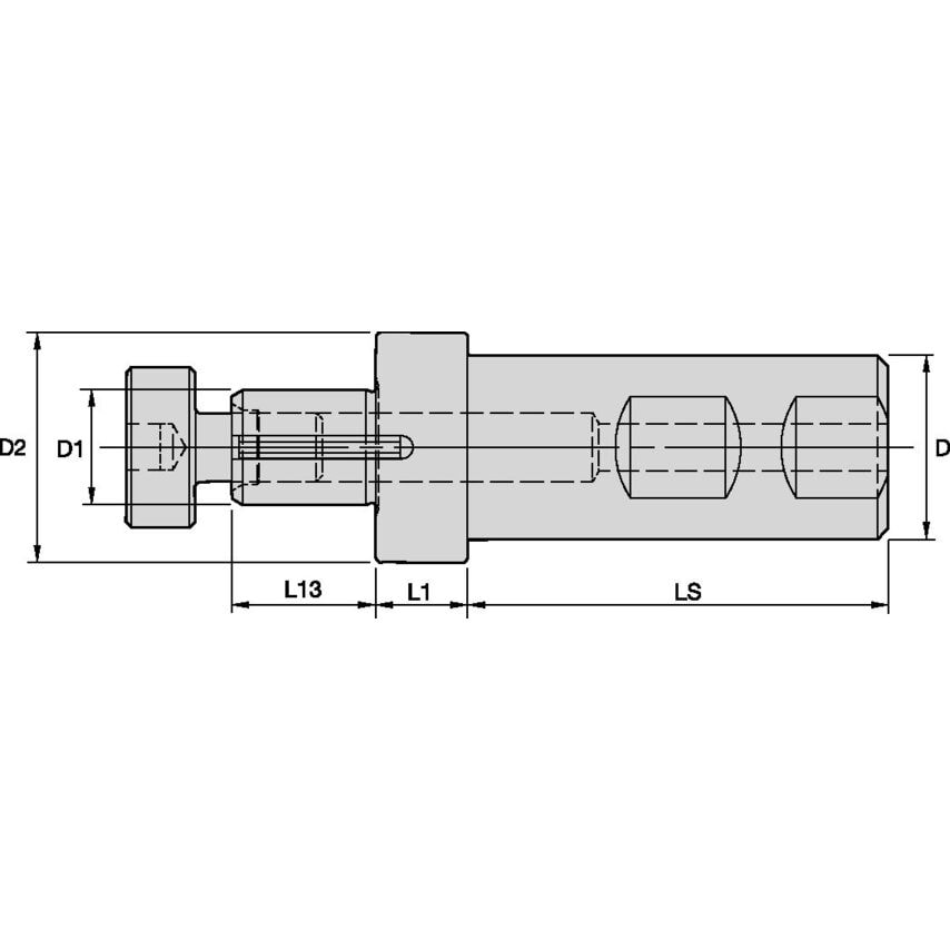 SS125SA100075 Slotting Cutter Adapter 1-1/4