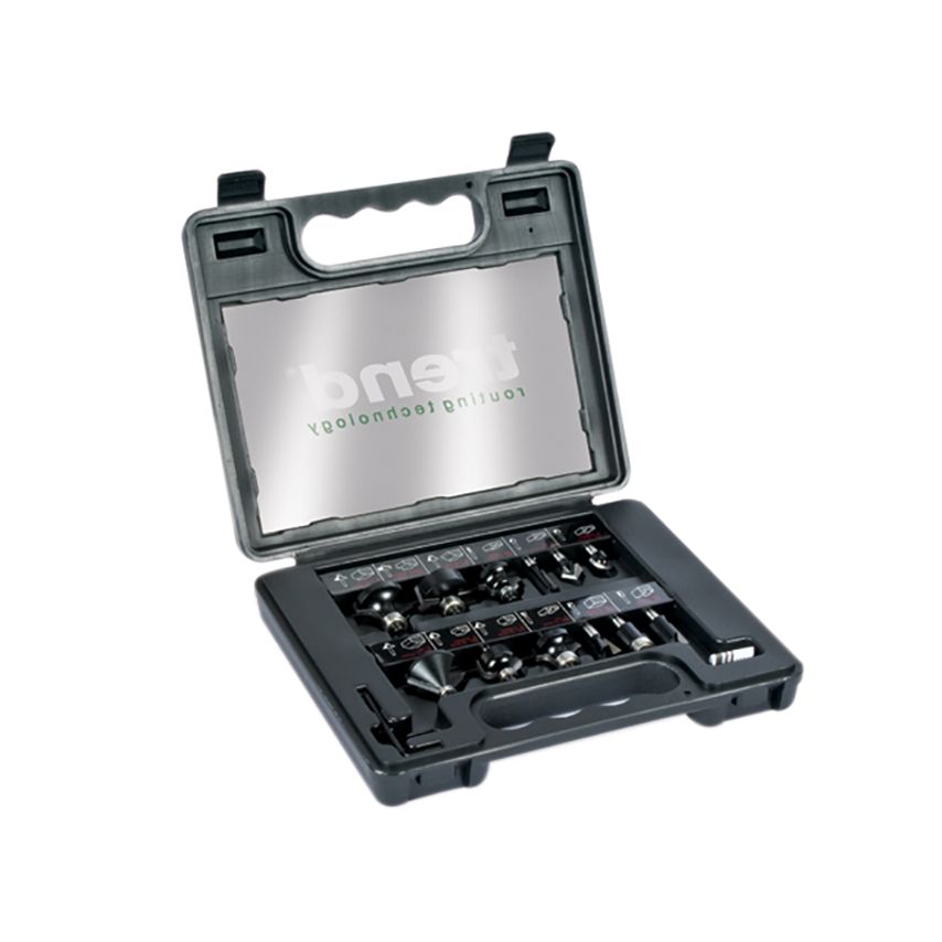 SS8TC 1/4in TCT Router Bit Starter Set, 12 Piece TRESETSS8TC