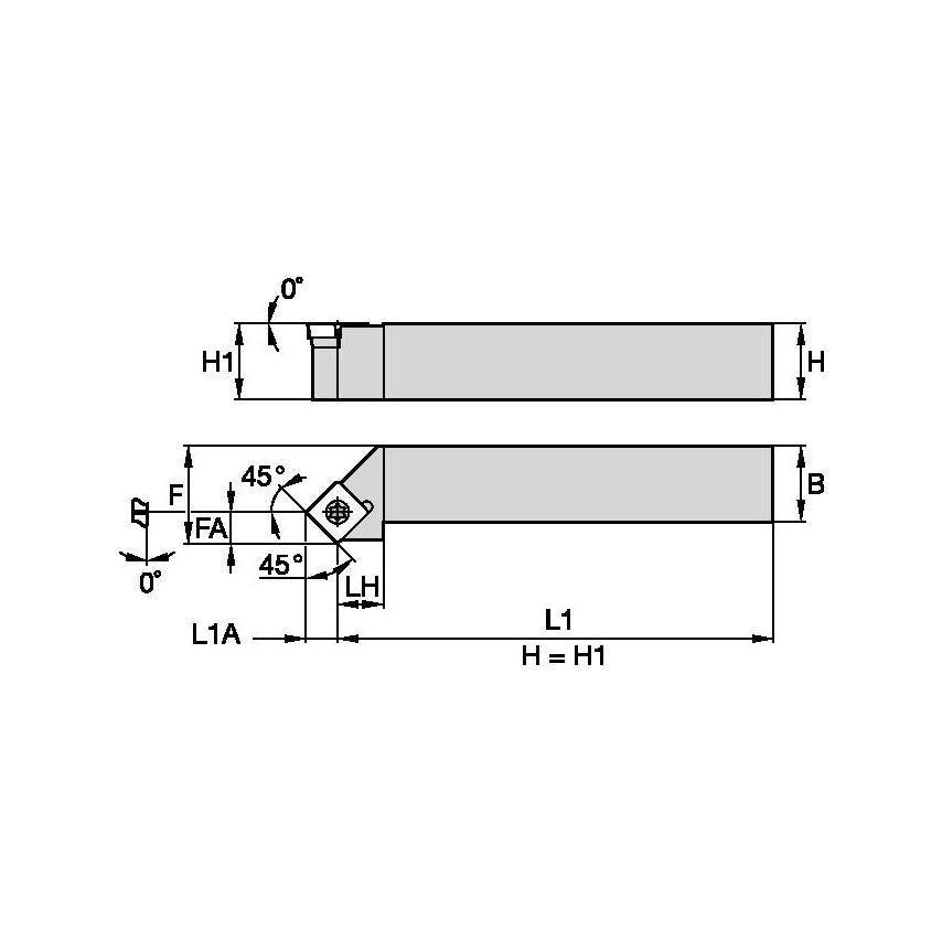 SSSCR2525M12 S Clamping Holder W25, 0MM L150