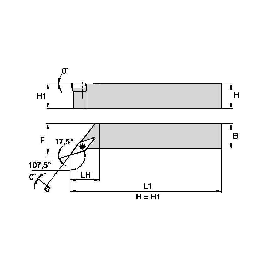 SVHBR2020K16 S Clamping Holder W20, 0MM L125