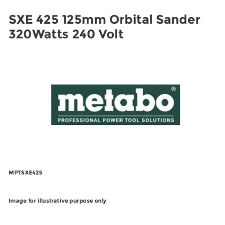 SXE 425 125mm Orbital Sander 320Watts 240 Volt