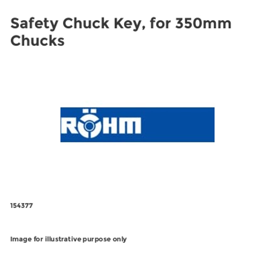 Safety Chuck Key, for 350mm Chucks