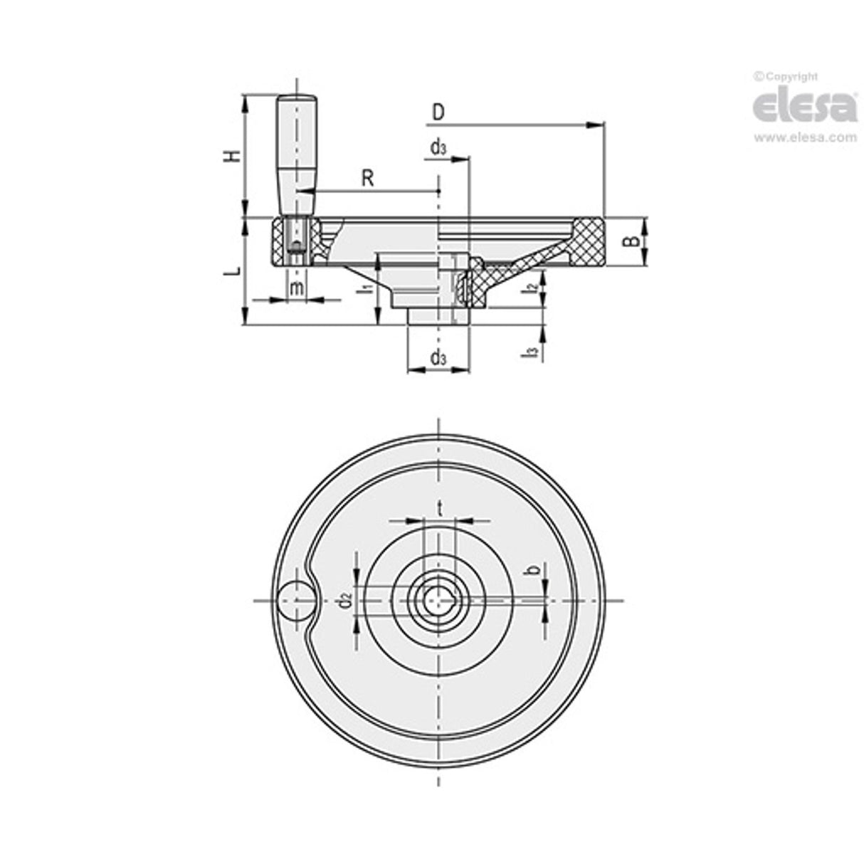 Safety solid handwheel-VDN.125 FP+I+ST12