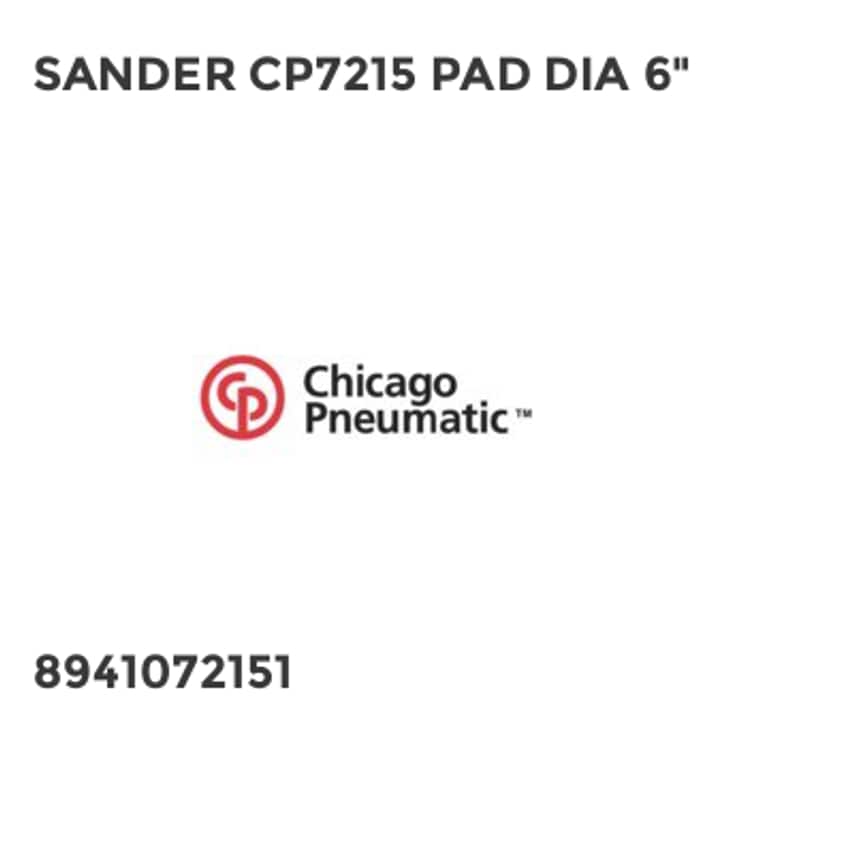Sander CP7215 Pad Dia 6"