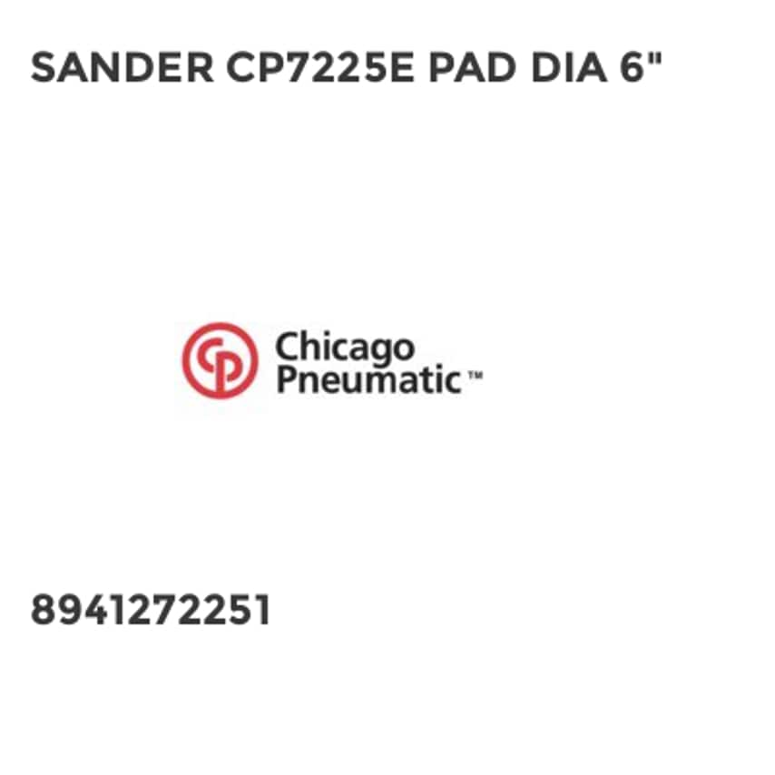 Sander CP7225E Pad DIA 6"