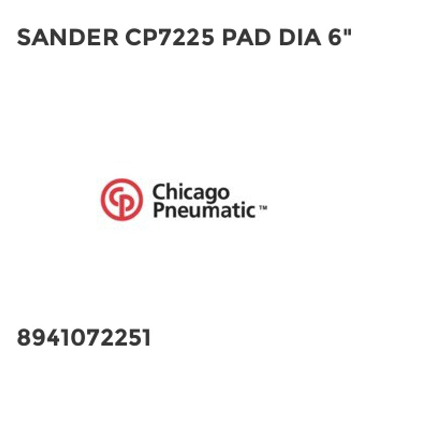 Sander CP7225 Pad Dia 6"