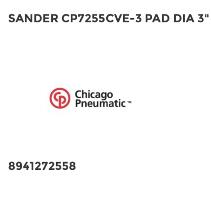 Sander CP7255CVE-3 Pad DIA 3"