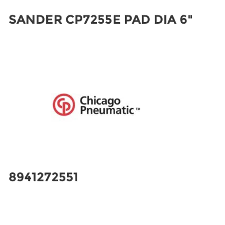 Sander CP7255E Pad DIA 6"