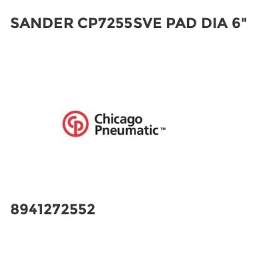 Sander CP7255SVE Pad DIA 6"