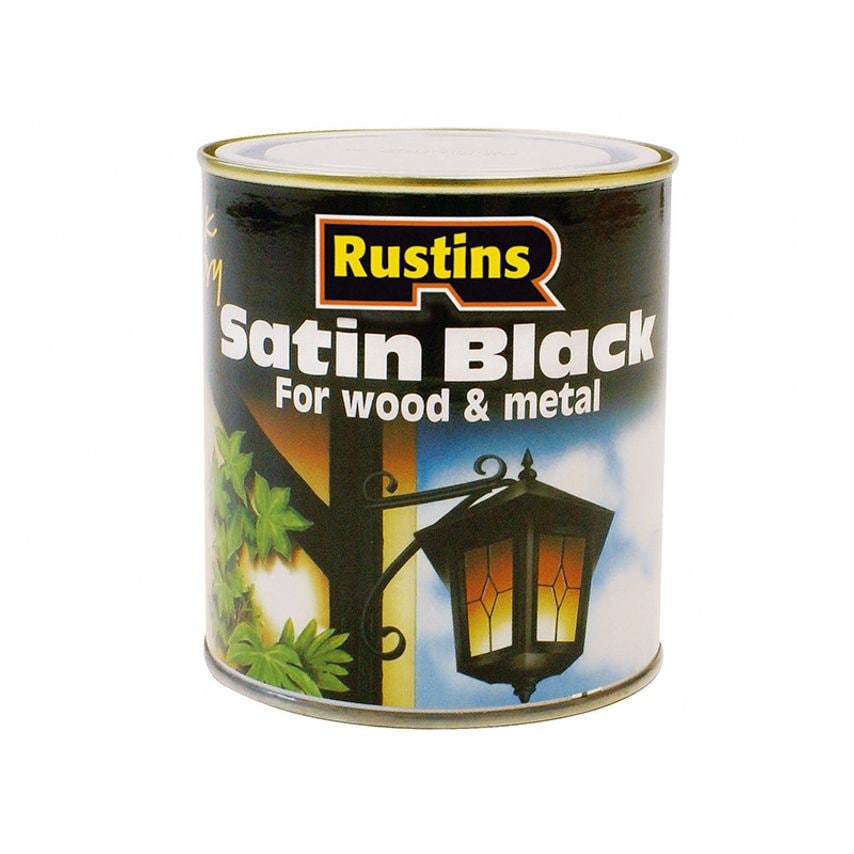 Satin Black Paint Quick Drying 1 Litre RUSBS1L