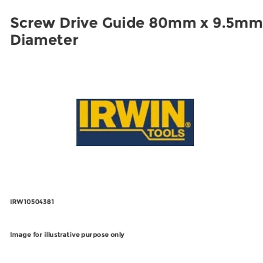 Screw Drive Guide 80mm x 9.5mm Diameter