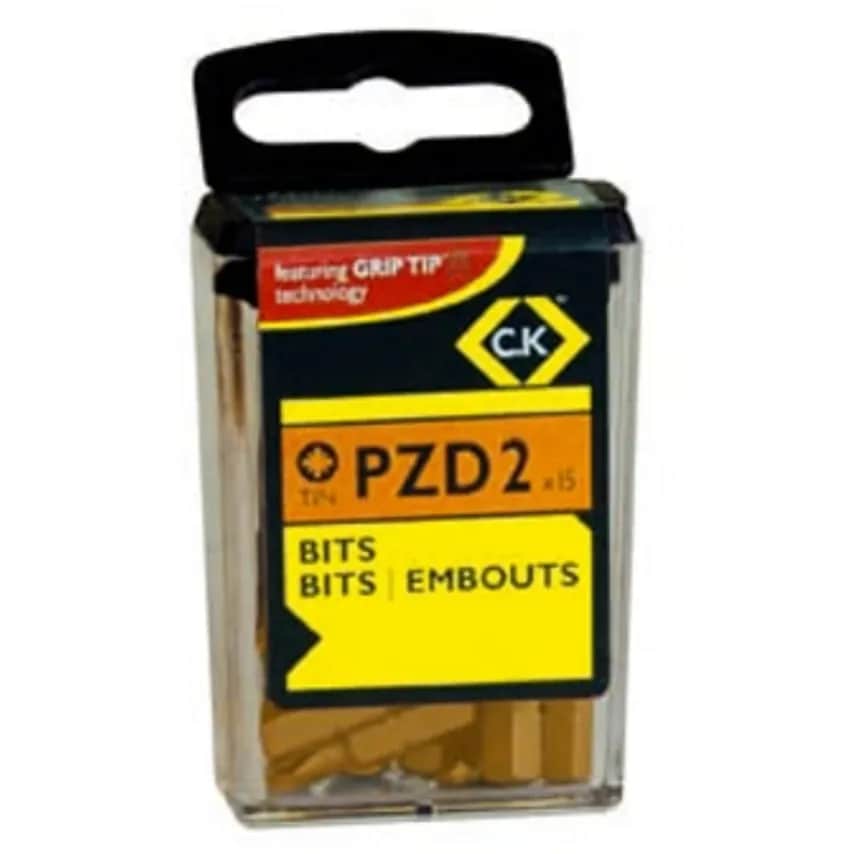 Screwdriver Bit Pozidriv Box 15 No. 2 Titanium Nitride