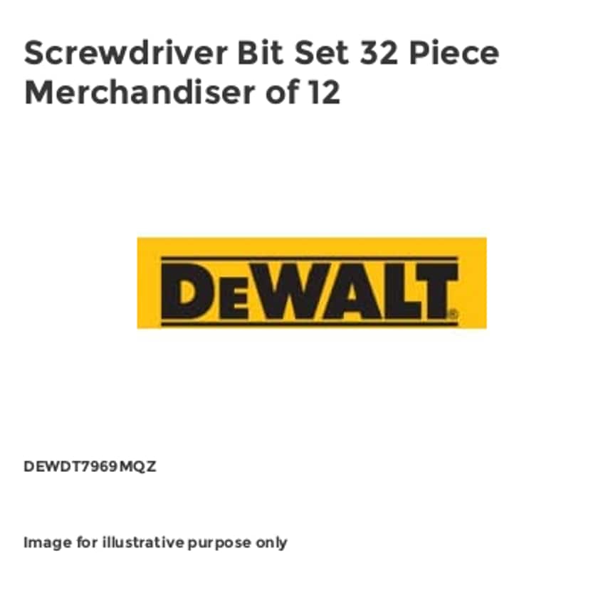 Screwdriver Bit Set 32 Piece Merchandiser of 12