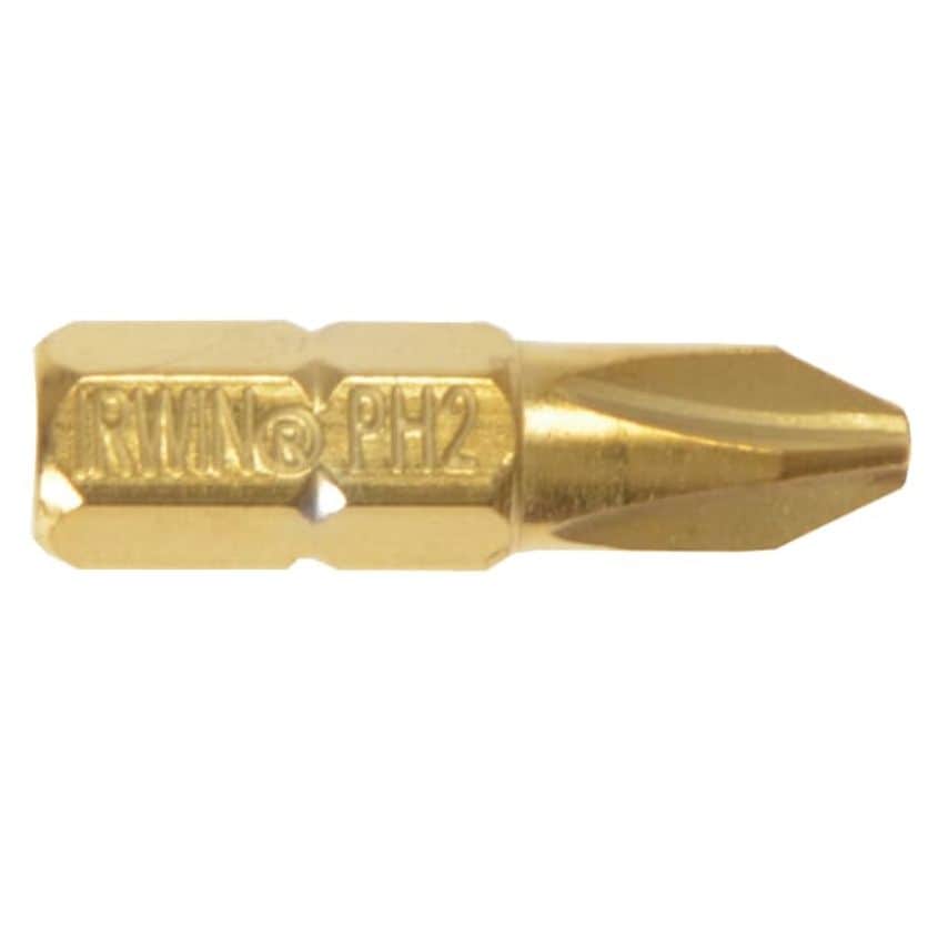 Screwdriver Bits Phillips PH2 25mm Titanium (Pack 2) IRW10504392