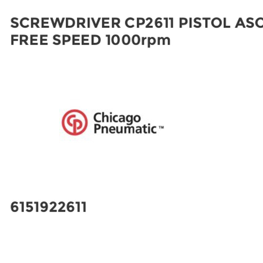 Screwdriver CP2611 Pistol Aso Free Speed 1000RPM