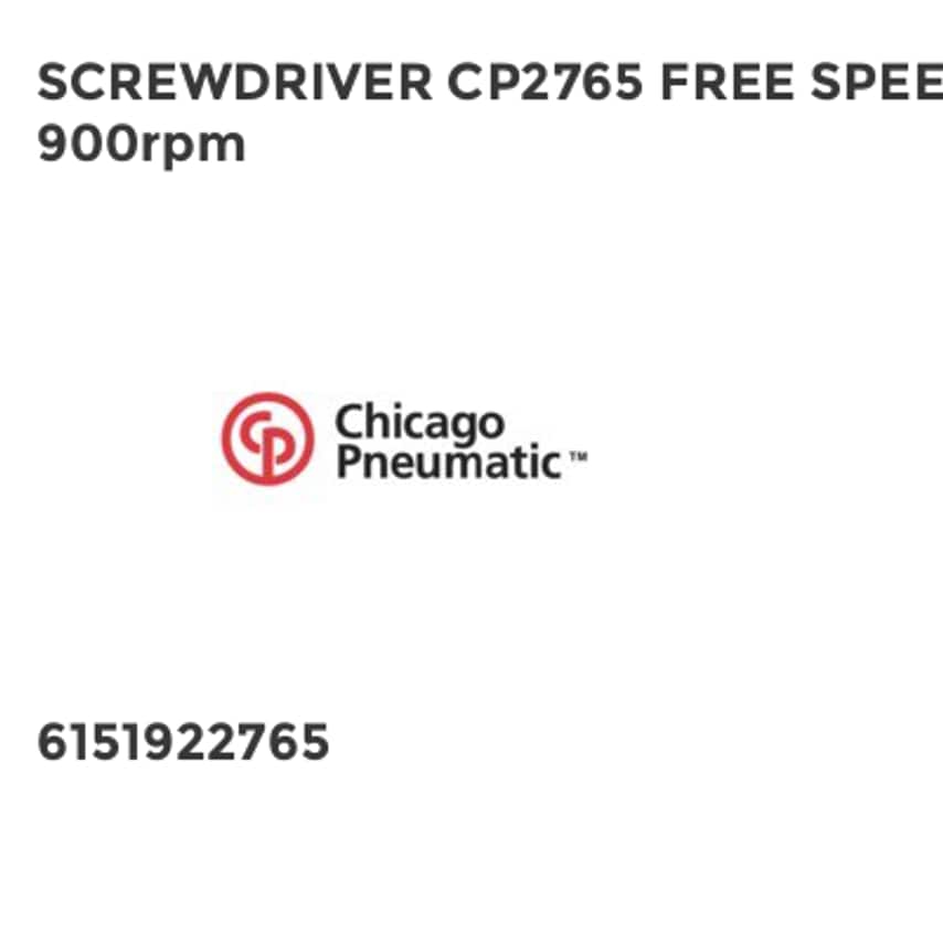 Screwdriver CP2765 Free Speed 900RPM