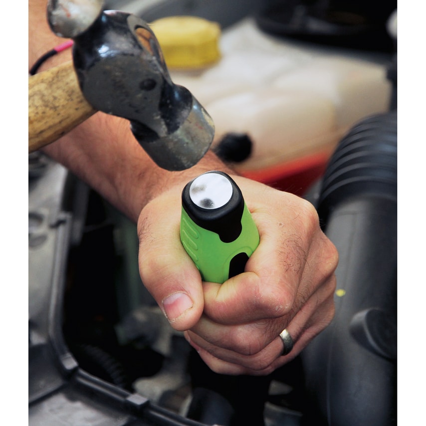 Screwdriver Set8 Piece Hammer-thru Hi-vis Green