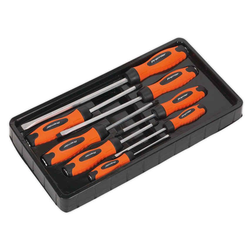 Screwdriver Set8 Piece Hammer-thru Hi-vis Orange
