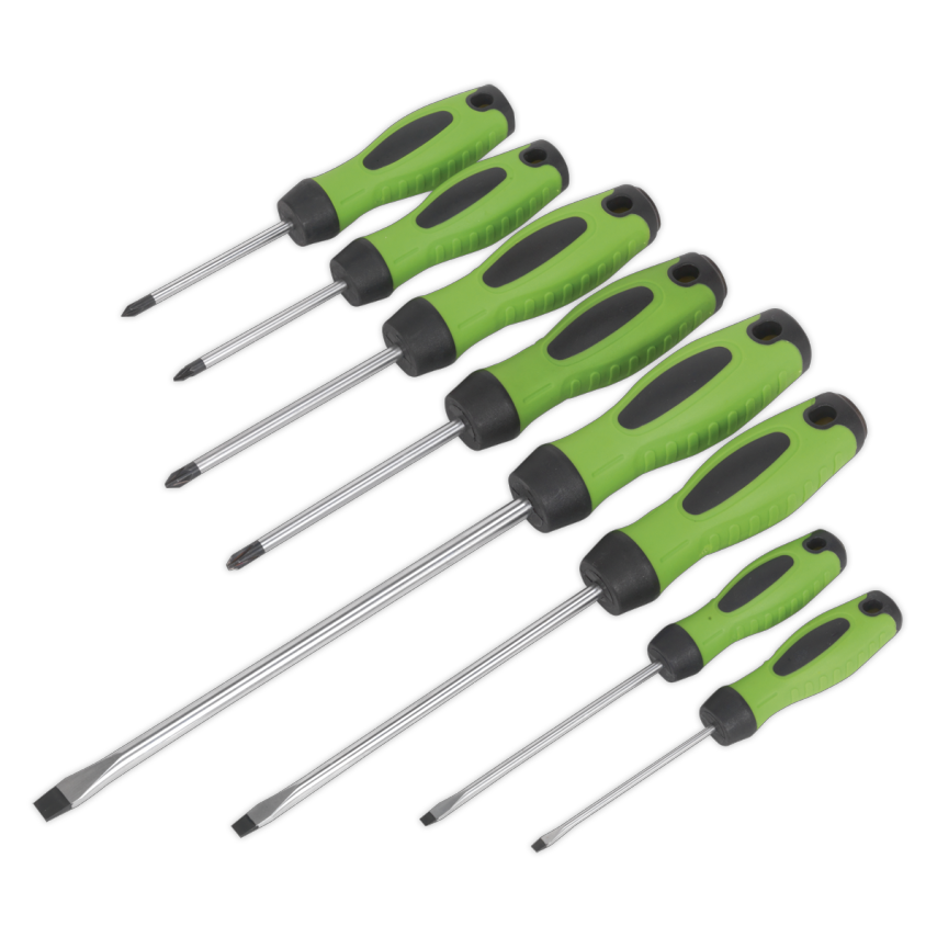 Screwdriver Set8 Piece Hi-vis Green