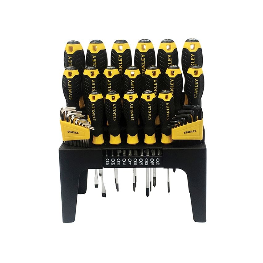 Screwdriver Set in Rack, 44 Piece STA074958