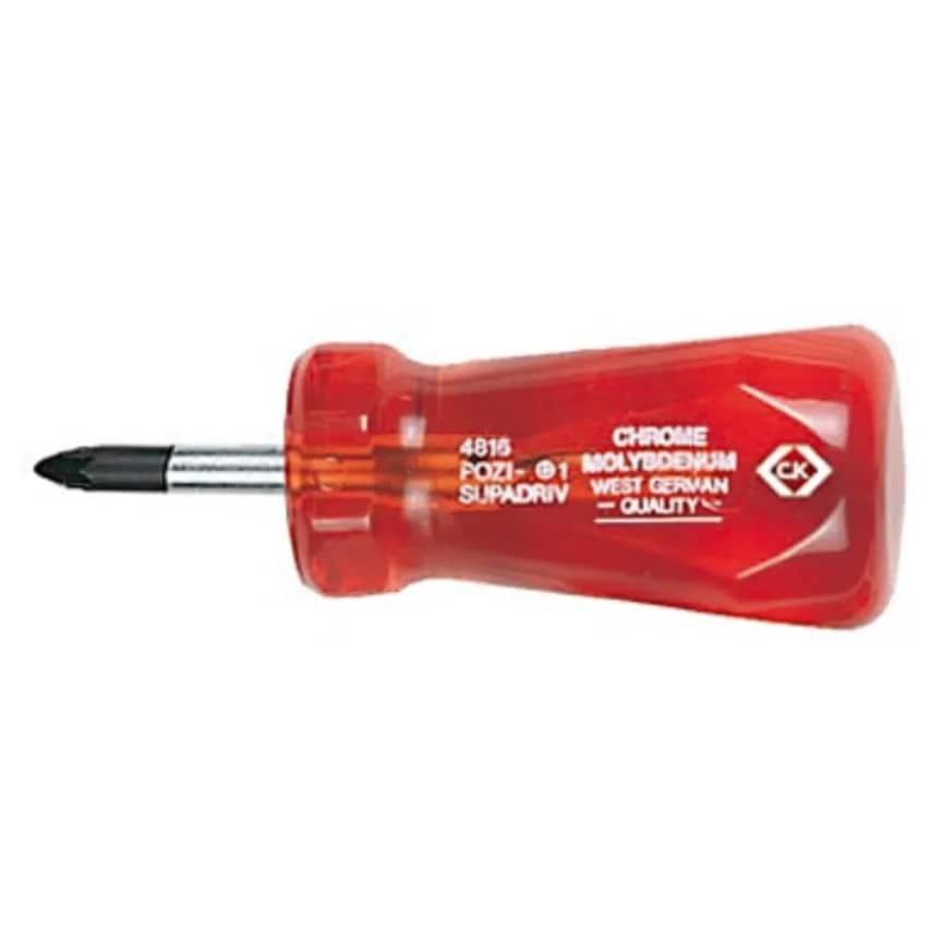 Screwdriver Stubby Pozidriv Heavy Dty PH1 x 25mm Chrome Vndm Steel HD