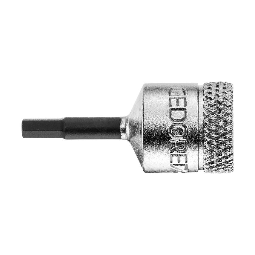 Screwdriver bit socket 1/4" in-hex 3 mm