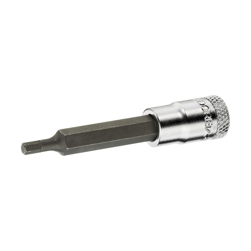 Screwdriver bit socket 1/4" long in-hex 3 mm