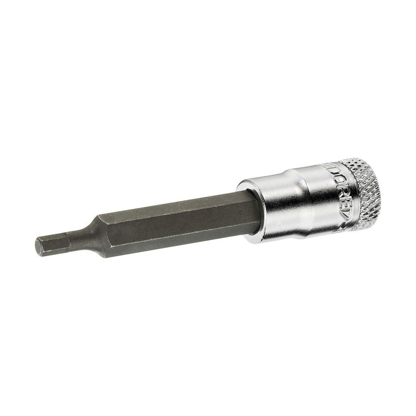 Screwdriver bit socket 1/4" long in-hex 4 mm