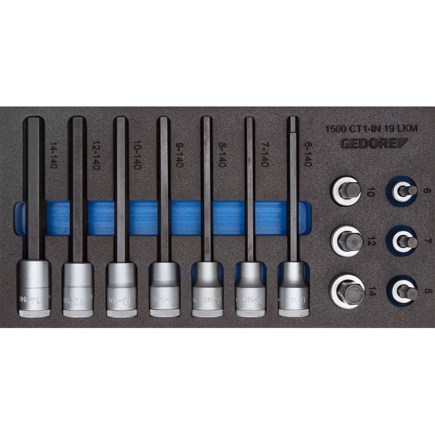 Screwdriver bit socket set 1/2" in 1/3 CT module