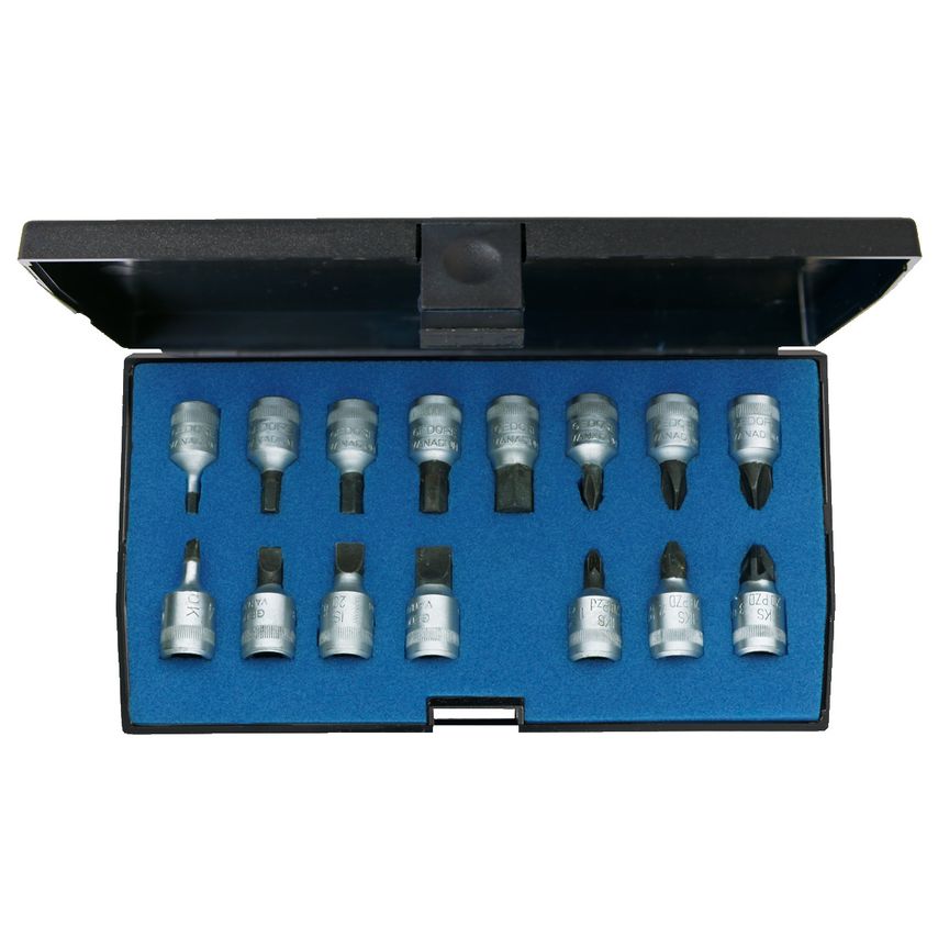 Screwdriver bit socket set 1/4" 15 pcs IN-IS-PH-PZ