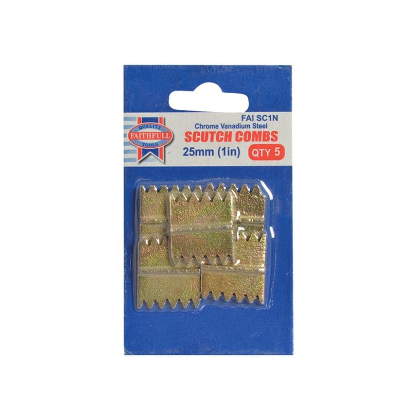 Scutch Combs 25mm (1in) Pack of 5 FAISC1N