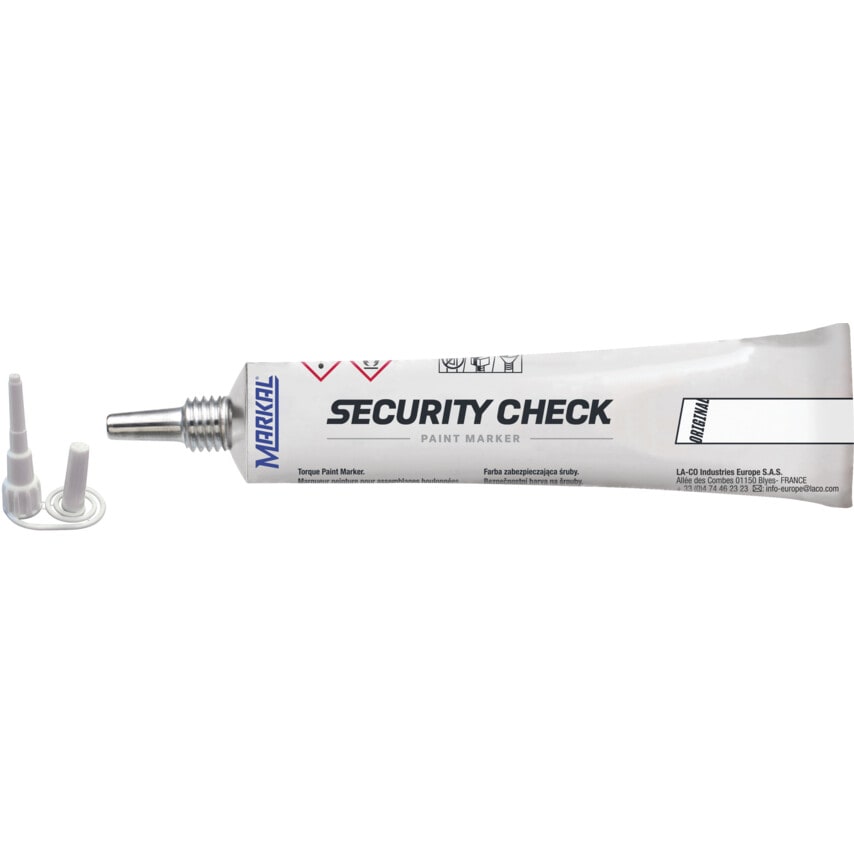 Security Check Paint Marker, White, 50ml