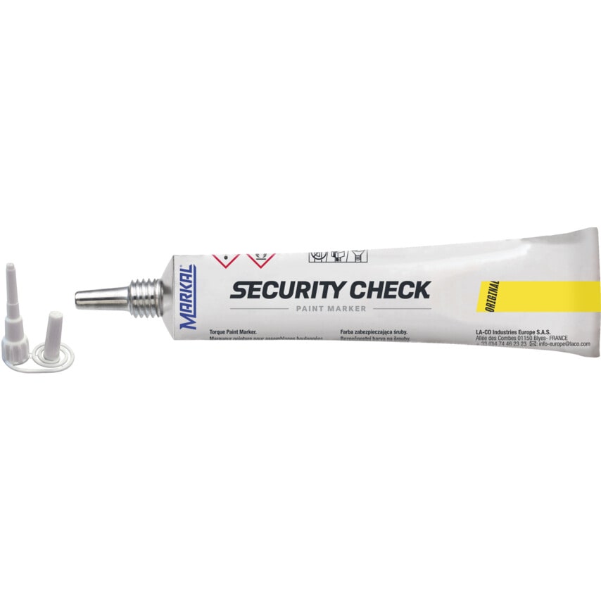 Security Check Paint Marker, Yellow, 50ml