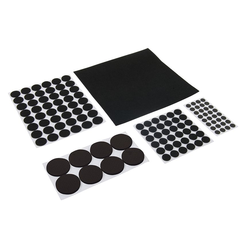 Self-Adhesive Pad Set 125 Piece Black