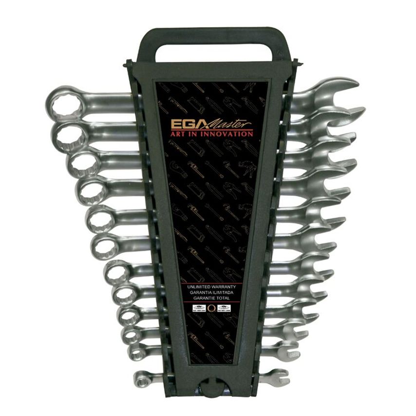 Set 12 Combination Wrenches 5/16-1" Mirror Polished Chrome Plating