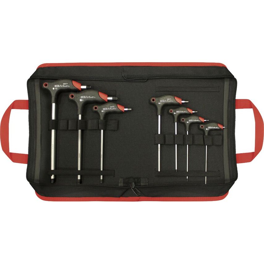 Set O 7 Pieces- Hexagonal T-Handle (Mm) Screwdrivers Mastertork in Zipper Case
