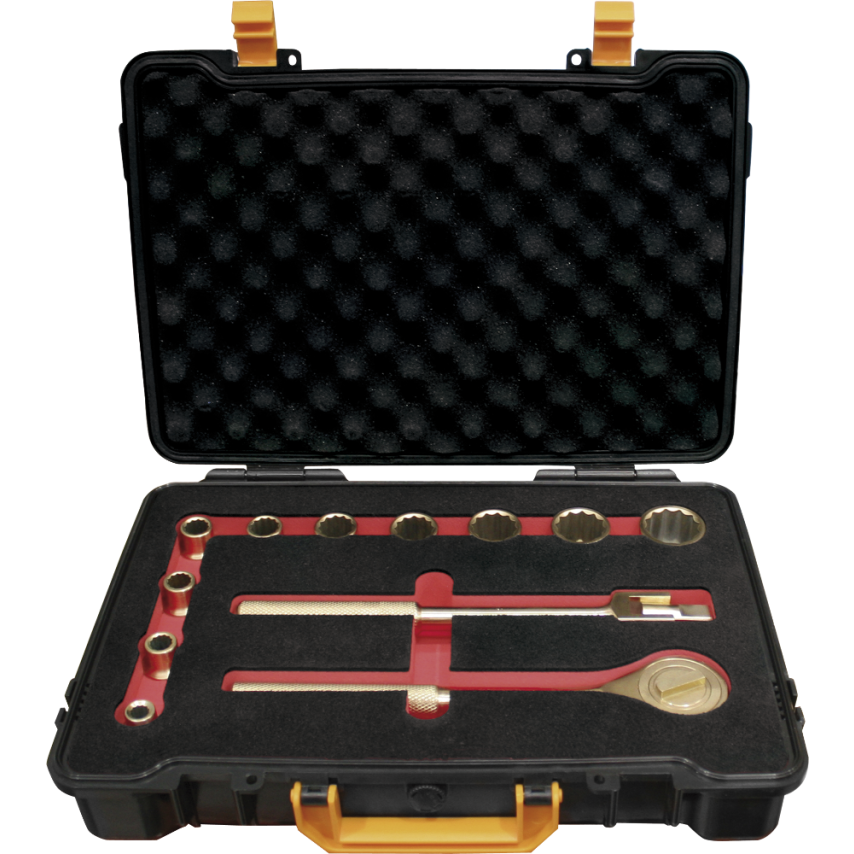 Set of 12 Socket Wrenches 1/2" 8-27mm Non Sparking Al-Bron