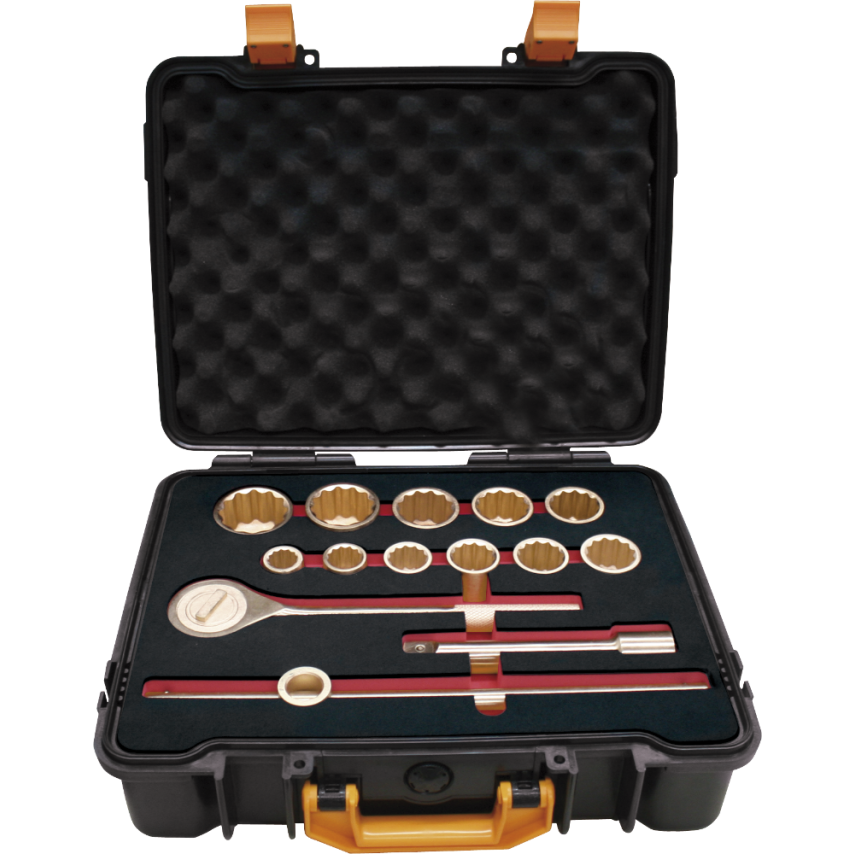 Set of 14 Socket Wrenches 3/4" (13/16" - 2") Non Sparking Cu-Be