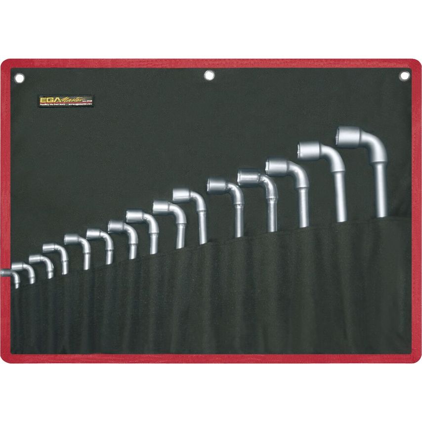 Set of 15 Angled Open Socket 12 x 6 (8-24 mm) Mirror Polished Chrome Plating